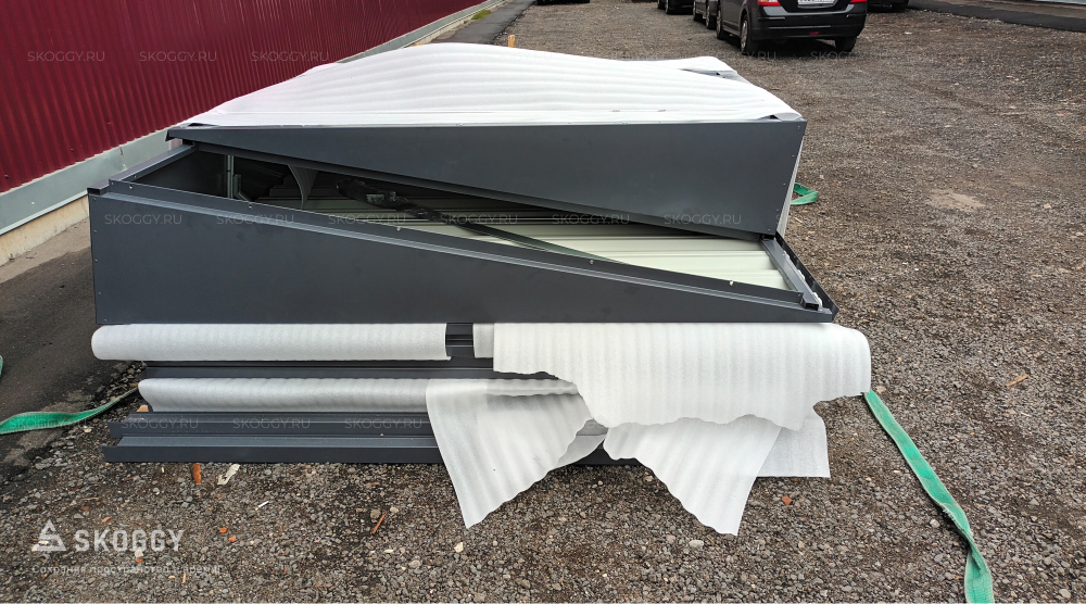 Разобранный гараж для мотоцикла