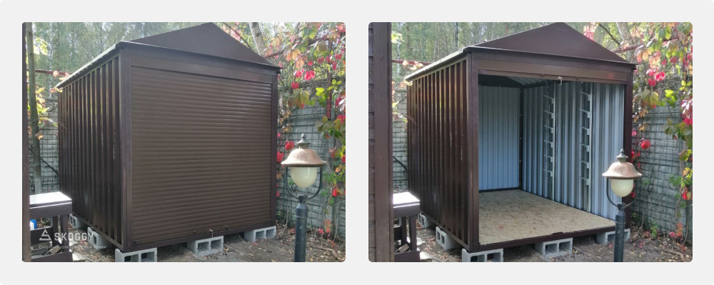 Гараж с рольставнями