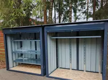 Компактные конструкции для дров, садовой техники и инвентаря в графитовом цвете в дер. Капустино, Раменский р-н, МО